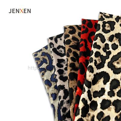 China 2022 Shrink-resistant latest fashion two way stretch leopard print printed fabric for dresses wrinkle stretch fabric for sale