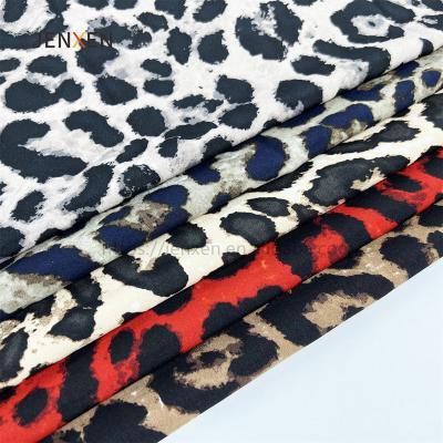 China 80GSM Leopard Print Wholesale Supplier Fashion Dress Floral Printed Fabric For Women High Quality African Stretch Fabric for sale