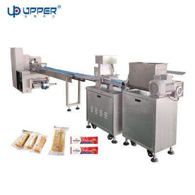 China Produce steamed rolls oat bar vegan bar energy ball protein bar extruder machine cutting machine and packing machine for sale