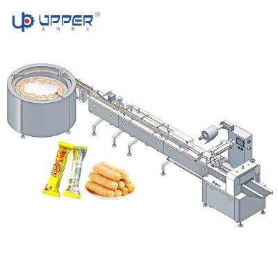 China Automatic Food China Factory Vendor Cookie Cereal Bars Packing Machine Corn Strips Turntable Wrapping Machine for sale