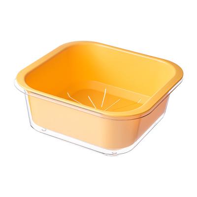 China Multifunctional Freshness Keeping PET Kitchen Drain Basket Steamer Vegetable Fruit Baskets Wash Bowl Colander Kitchen Basket Sieve for sale