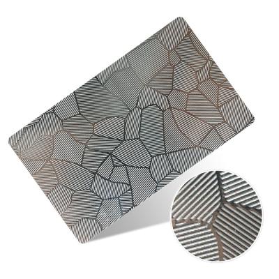 China Architecture 304 Customized Stainless Steel Decorative Metal Sheet Embossed Interior Decoration for sale