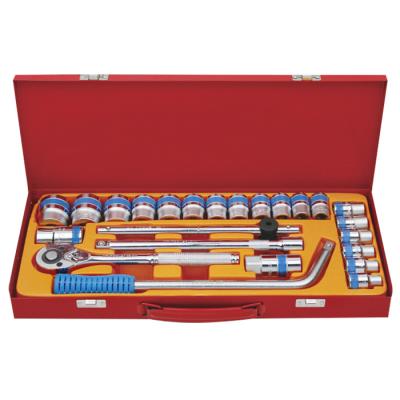 China Various maintenance work RIO Tool ative stock  26 pcs 1/2 inch high quality socket set with metal case for sale