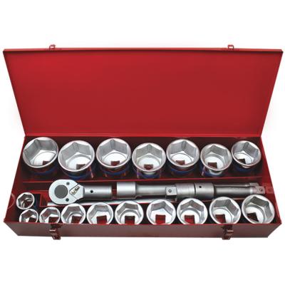 China Maintenance Tool Auto Repair RIO TOOL special item 22 pcs 1inch ratchet handle socket set with adapter for sale