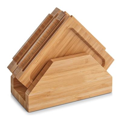 China Disposable Detachable Tray Bamboo Cheese Board With Connecting Display Stand 4 Dish Serving Food Storage Tray for sale