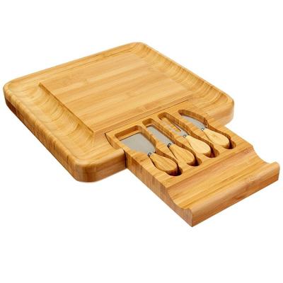 China High Quality Disposable Bamboo Cheese Board Water Resistance Edge Prevent Juice To Slip Out for sale