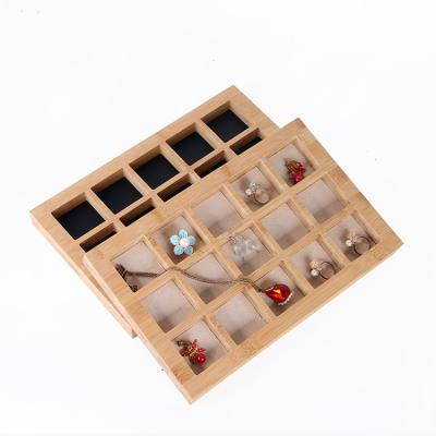 China Eco-friendly Multi Function Jewelry Box Jewelry Display Case Natural Bamboo Jewelry Box With Lid for sale