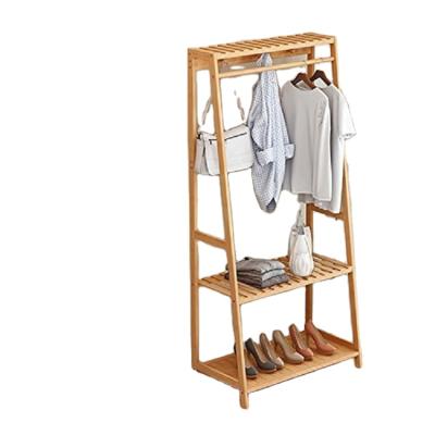 China Healthy Hot Selling Multifunctional Natural Bamboo Knitwear Crochet Rack Clothes Garment Frame Coat Storage Rack for sale