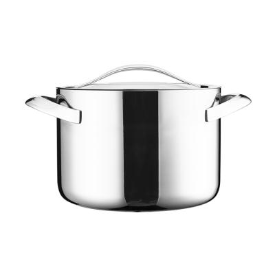 China Newest 24 cm Stainless Steel Casserole Pan Pot Sustainable Trifold Casserole With 304 SS Lid for sale