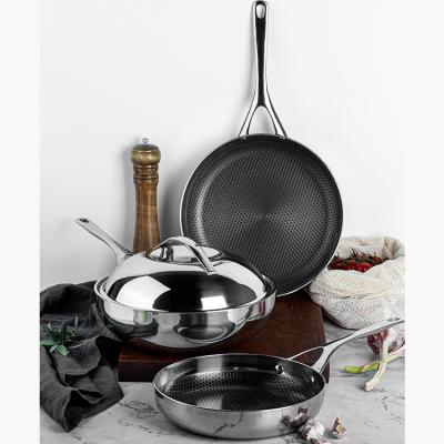 China Sustainable High Quality Stainless Steel Cookware Maker Modern Design Cookware Set With Induction Bottom for sale