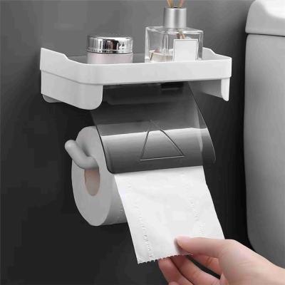 China Manufacturer Household Stories Modern Plastic Bathroom Accessories Hanging Toilet Paper Holder Roll Paper Holder for sale