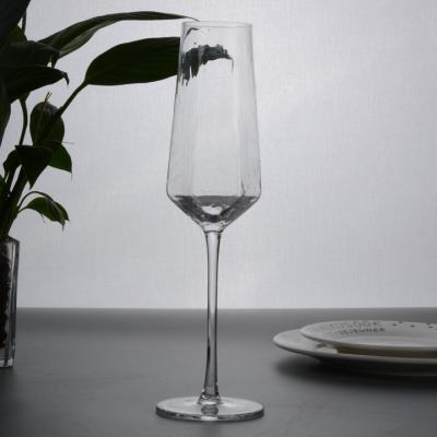 China Modern Customized Transparent Crystal Luminous Wedding Goblet 300ml Champagne Glass for sale