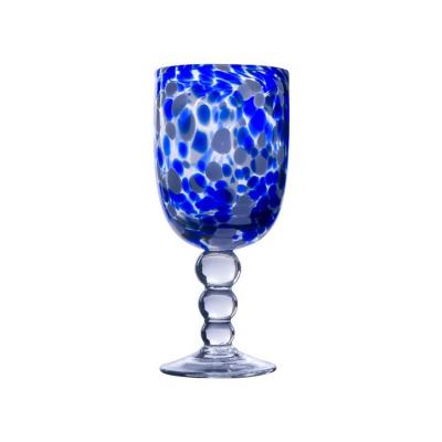 China New Fashion Custom Wine Glass Contemporary Blue Water Cold Drink White Wine Glass Tumblers For Party for sale