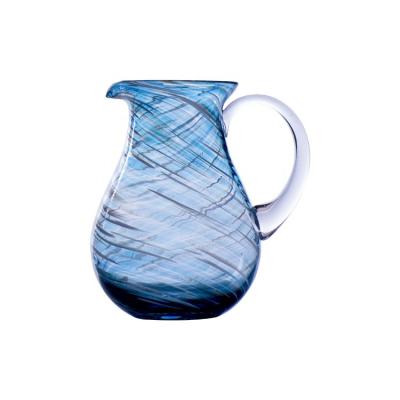 China Modern Wholesale Crystal Glass Jug Carafe Kettle Cold Water Pitcher Glass Teapot With Handle for sale