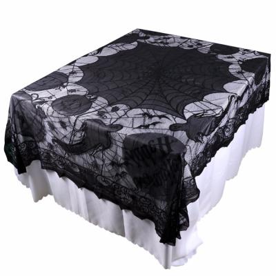 China Disposable Tablecloth Rectangle Party Supplies Lace Up Table Cover Halloween Party Decoration Ghost Pumpkin Spider Web Scary Table Cloth for sale