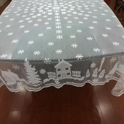 China Table Christmas Decoration Table Cloth 70inch Round Table Cloth Christmas Disposable Table Cloths Lace Round Square Table Cover for sale