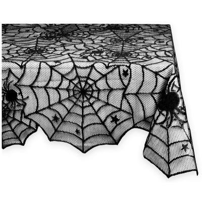 China Halloween Cobweb Decoration Cobweb Lace Tablecloths Party Supplies For Halloween Parties 54 x 72 inch Tablecloth for sale