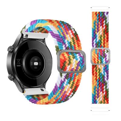 China 2021 Flexible Luxury Elastic Nylon Watch Strap Braided Solo Loop For Samsung Xiaomi 22mm Wrist Replacement Band For Huawei 20mm for sale