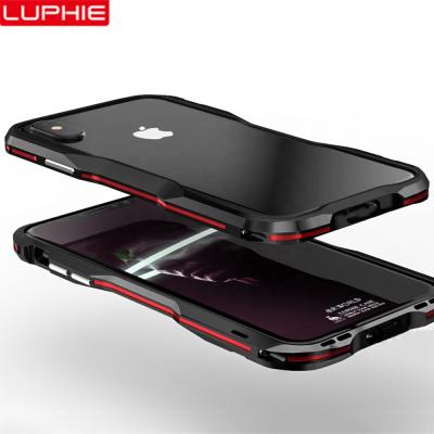 China Original LUPHIE Shockproof Bumper Case For iPhone 13 12 pro 12 max MIni Protective Metal Bumper Aluminum Armor Back Case for sale