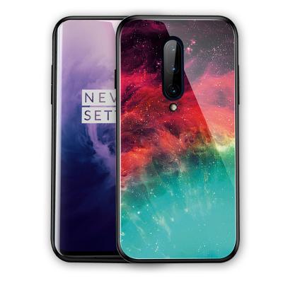 China Eco-friendly Gradient Tempered Glass Phone Glass For OnePlus 7 7Pro Aurora Phone Cases Colorful Back Cover For 1+7 1+7Pro for sale