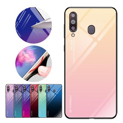 China Gradient Eco-friendly Tempered Glass For Samsung M10 M20 M30 M40 A8S A9 A8 Pro 2019 Back Cover Phone Case for sale