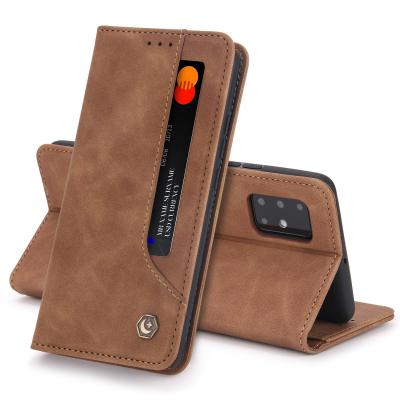 China Retro Anti-fall PU Flip Wallet Leather Case For Samsung A40 A50 A50S A30S A60 A70 A70S Multi Card Holders Phone Cases for sale