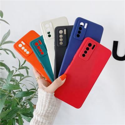 China New Design Luxury Square Anti-fall Liquid Silicone Phone Case For INFINIX Glossy Soft Back TPU Cover Mobile Fiber Cloth for sale