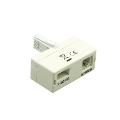 China Hot Selling Telephone and Network Micro Ethernet Adapter Splitter RJ11 RJ45 ADSL Filter for sale