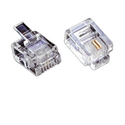 China 1000pcs/bag Chinese Modular Plug Supplier 4P4C-F UTP RJ9 Crystal Modular Jack for sale