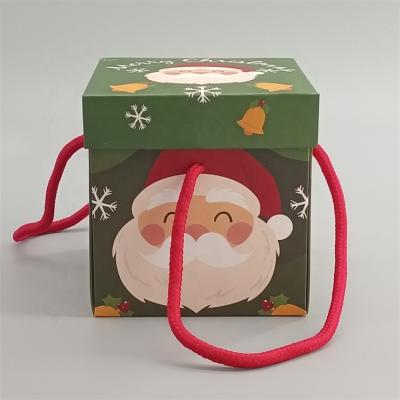 China Customized Recyclable Design Packaging Chocolate Christmas Gift Boxes With Handle for sale