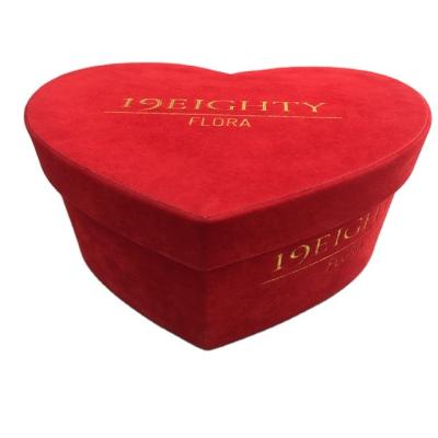 China Recyclable Custom Logo Stamped Heart Shape Rose Boxes , Heart Shape Flower Boxes for sale