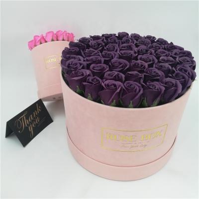 China Hot Sales Recyclable Your Color Velvet Box Custom Make Flower Packaging Gift Box for sale