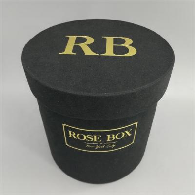 China Gold Logo Recyclable Stamping Velvet Gift Packaging Boxes With Lid , Flower Box , Rose Boxes for sale