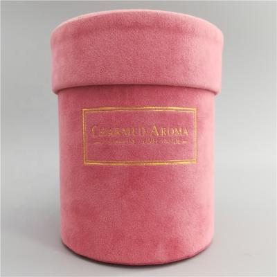 China Beautiful Recyclable Candle Box Custom With Lid , Romantic Custom Velvet Candle Box With Handle for sale