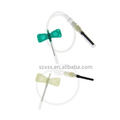 China Hospital Safety Button High Performance Medical Disposable Blood Suction Butterfly Collection Disposable Needle for sale