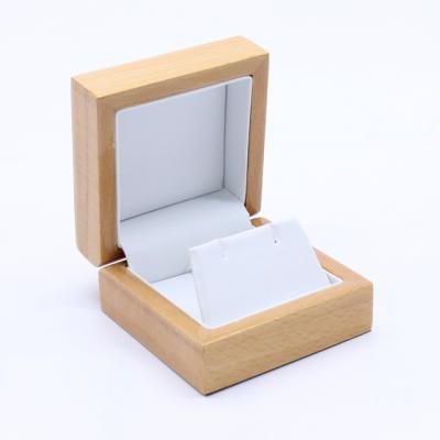 China Handmade Fancy Ring Box Luxury Wooden Earring Jewelry Box Packaging Gift Wholesale Eco Wholesale Custom Logo for sale