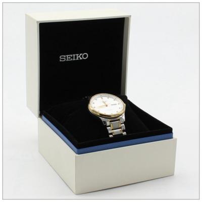 China 2021 Seio Nice Handmade Watch Box Watch Gift Box Simple White Paper Custom Logo for sale