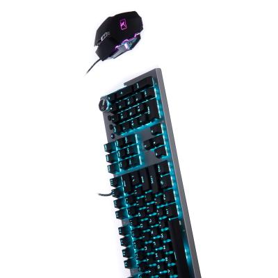 China Ergonomic human overall rechargeable led gaming keyboard and mouse RGB computer wirele keyboards gamer combo for sale