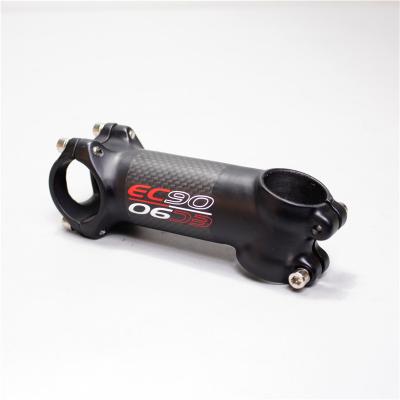 China Aluminum EC90 + 6degree 17 degree Ultralight Ec90 handle 28.6-31.8MM carbon fiber bicycle stem carbon fiber riser road stem for sale