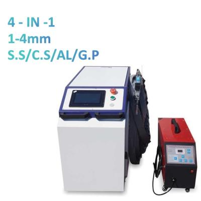 China 4 In 1 Continuous Wave Laser Welding Machine For Steel Metal Stainless Aluminum for sale