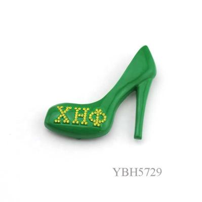 China CHI ETA PHI XHO CHI ETA PHI Brooch Green Shoes Brooch Sorority &Fraternity Greek Products for sale