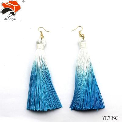 China CLASSIC Light Up Life Long Tassel Earrings Gradual Change Colors Handmade Jewelry for sale