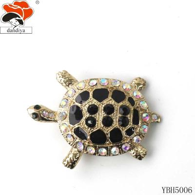 China Custom ALLOY Rhinestone Alloy Turtle Shaped Brooch Beautiful Chi Eta Phi for sale