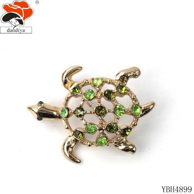 China Custom ALLOY Rhinestone Alloy Turtle Shaped Brooch Beautiful Chi Eta Phi for sale