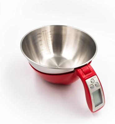 China Sustainable Kitchen Stainless Steel Digital Electronic Plastic Measuring Cup Scale for sale