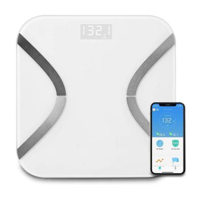 China Stored Wireless Digital Bathroom Weight Scale Monitor Body Composition LED Display Body Fat Scale for sale