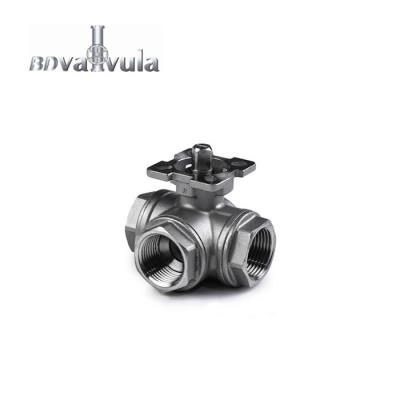 China DN6-DN80 General Hot Sale Manual Three Way Welded Ball Valve for sale