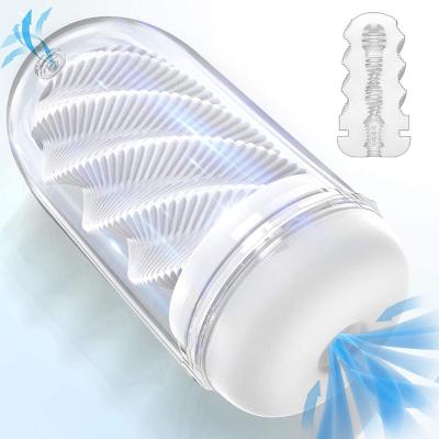 China Flexible Proof Design Real Sex Feeling Soft Cup Masturbator Cup Multi-Use Vortex Grip Comfort Water Kiss Super Sucking Breathing Sucker for sale