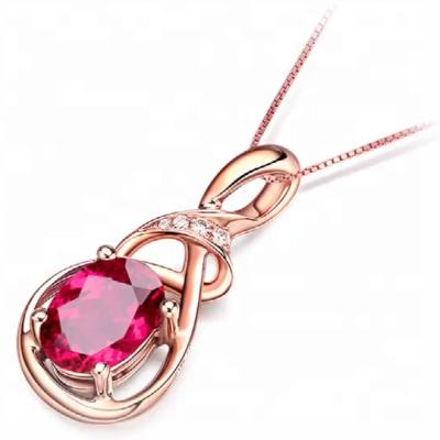 China Xinfly 18K Rose Gold Pendant AU750 Diamond Necklace Pendant 18K Fashionable Diamond Pendant Jewelry Accessory Without Chain for sale