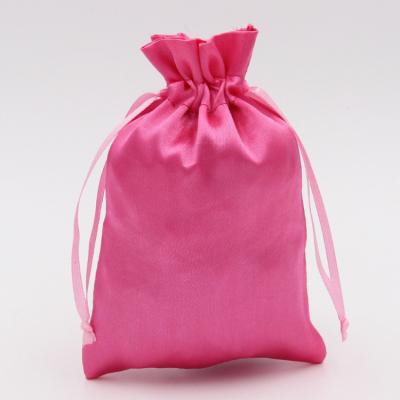 China Jewelry Top Selling Custom Satin Bag Satin Hair Extension Fancy Jewelry Packaging Bag for sale